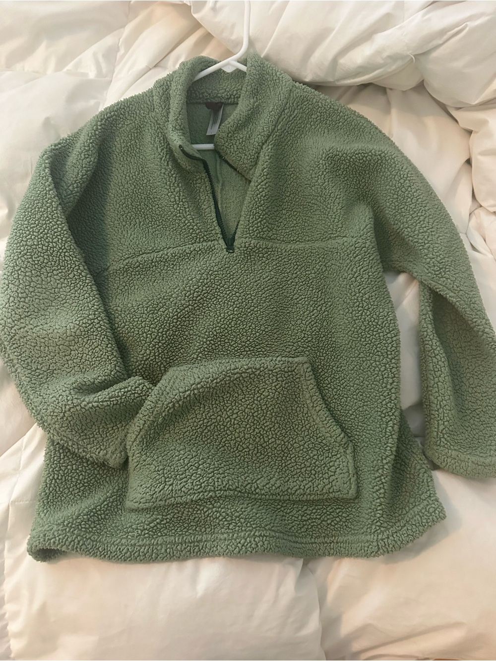 Adore Me Olive Green Sherpa Jacket